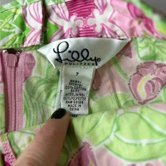 LILLY PULITZER Kids Size 7 Floral Monkey Skort Rare Find! - Picture 5 of 5